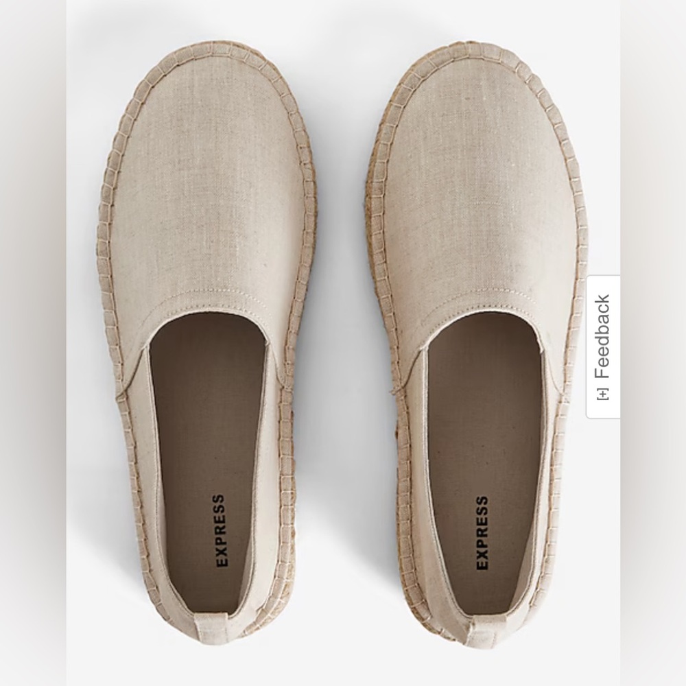 Express Mens Linen Espadrille Loafers